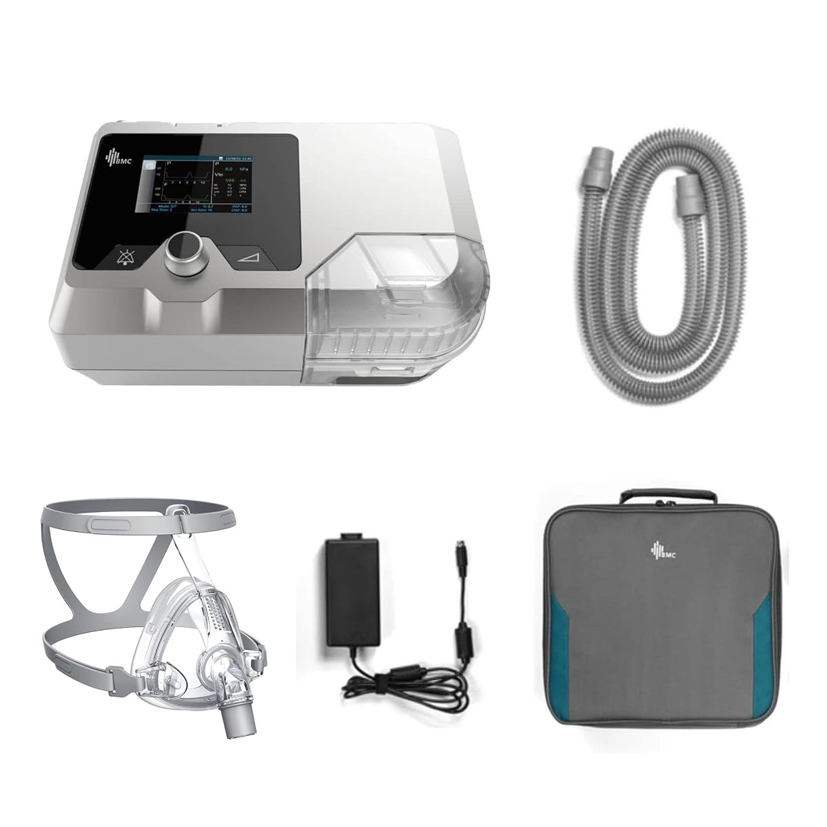 BMC G2S B30VT BIPAP Machine for home with Humidifier, BMC Full Face Mask Medium