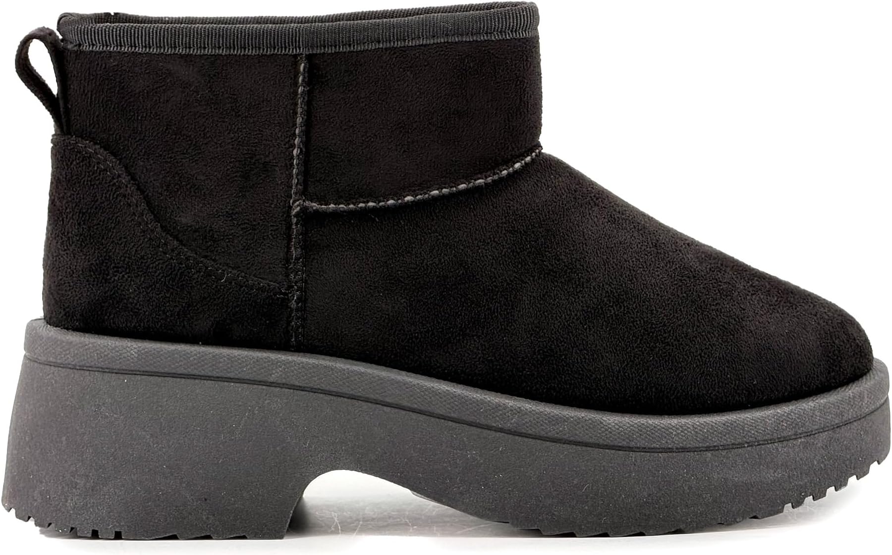 Women's Winter Boots with Platform Short Padded Warm Suede Effect Faux Fur Lining Comfortable Ankle Boots for Winter