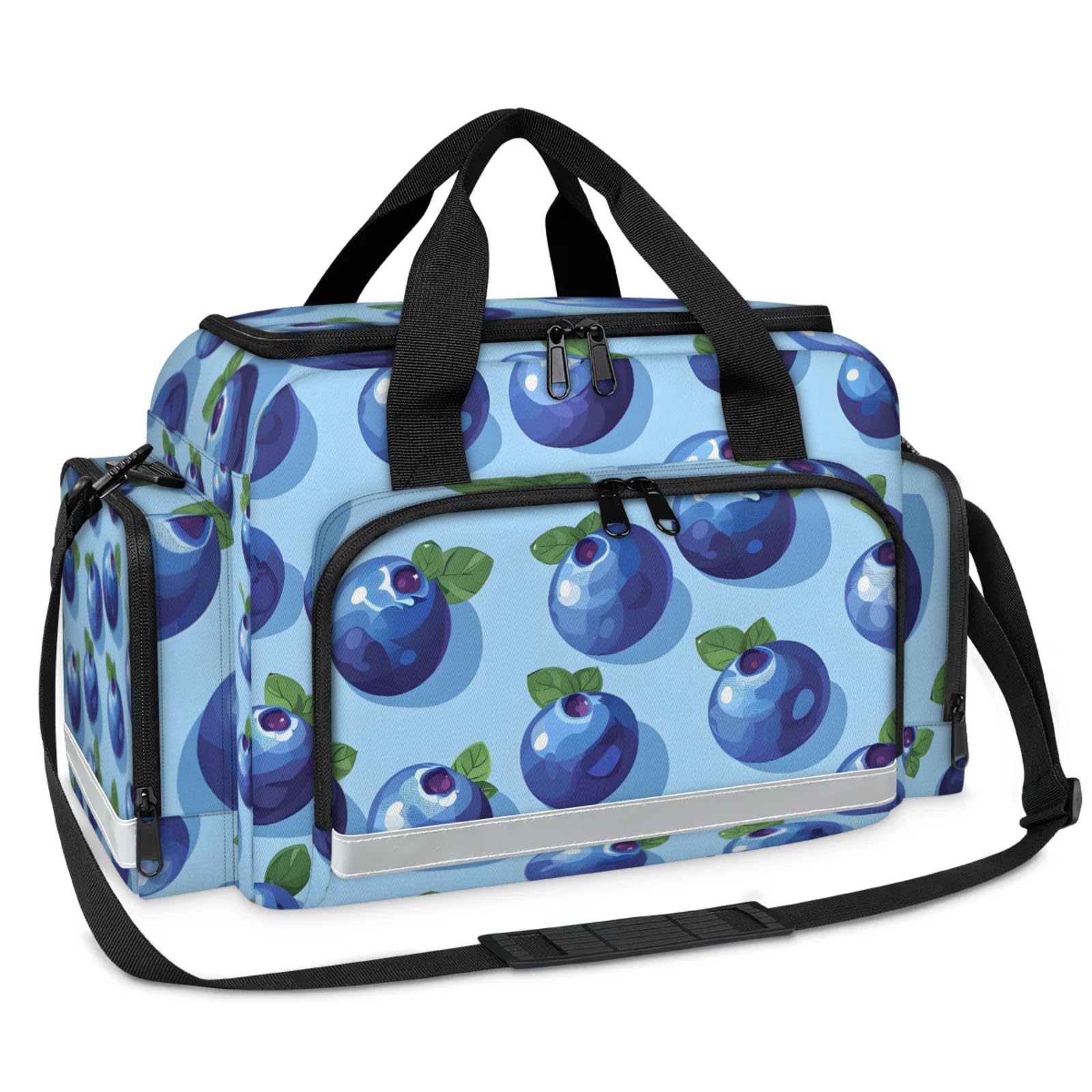 GzLeyigou First Aid Bags Empty, Fresh Blueberries Emergency Bag First Aid Kit Multiple Compartment Kit Carrier On Call Trauma Bag For Paramedics Emergency Medical Supplies Kit