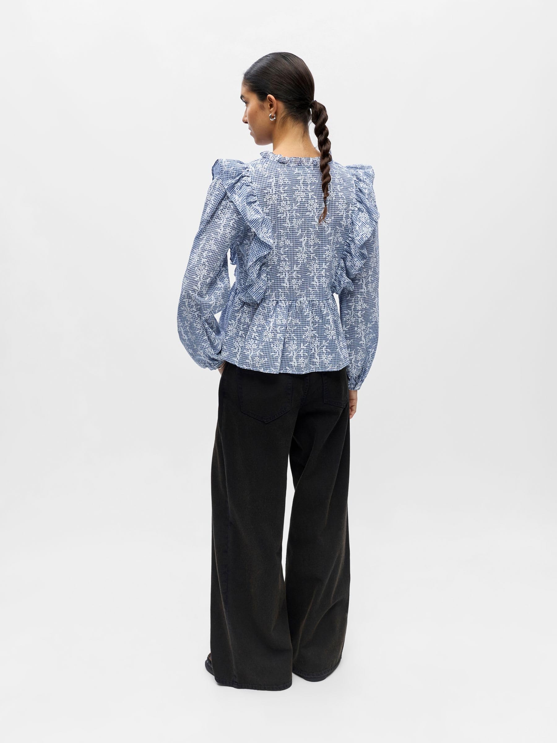 Object Objciara L/S Re Frill Top 143 Objciara L/S Re Frill Top 143 Donna (Pacco da 1)