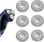 6 Pack SH50 Replacement Heads Double Blades Compatible with Philips Norelco 5000 Replacement Electric Shaving Head Razor Blades