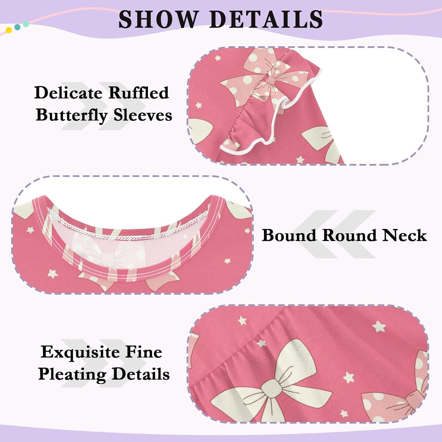 visesunny Toddler Clothes for Girls Cute Dreamy Bow Long Sleeve Fall Shirts Cotton Top with Ruffle Collar