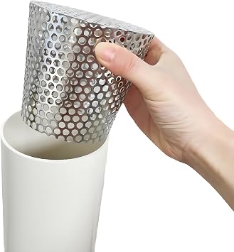 4" PVC Insert Vent Screen Tapered Stainless Steel Mesh 3.46"4.33", Fits Inside Schedule 40 Pipe Not Outer Cap, 3.54" Height, Vent for HVAC, Roof & Drain Pipes