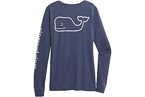 Women's Long Sleeve Vintage Whale Pocket T-Shirt