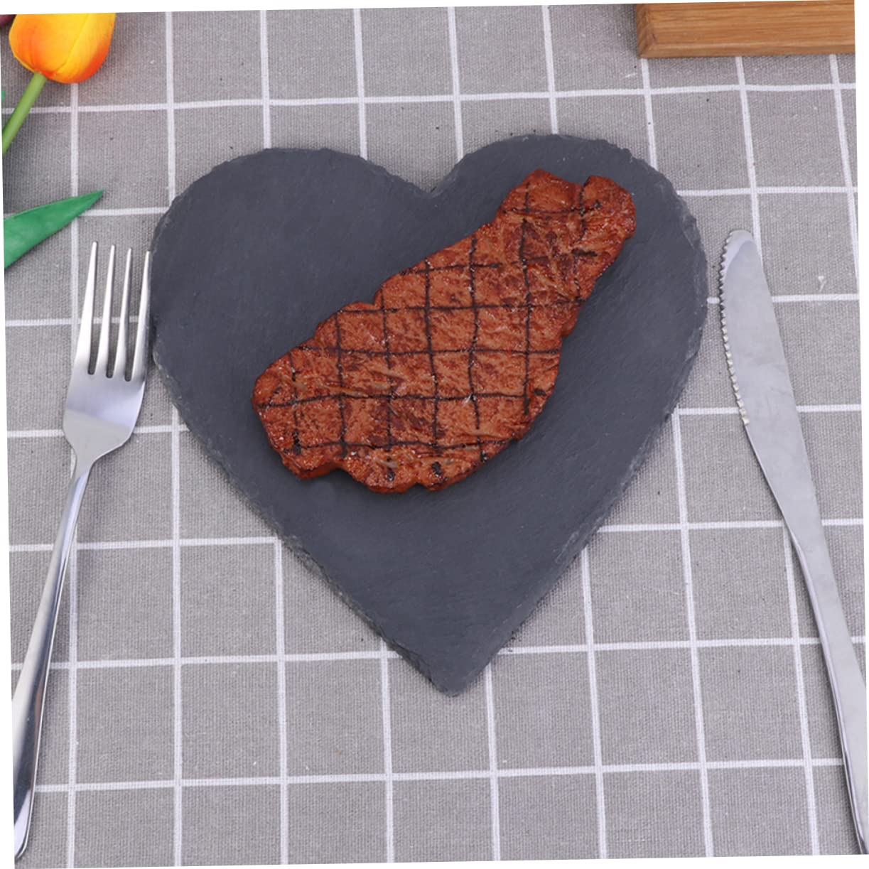 SECFOU 2piezas Platos De Pizarra Unid Plato Para Postres Bandeja Para Pasta Para Servir Comida