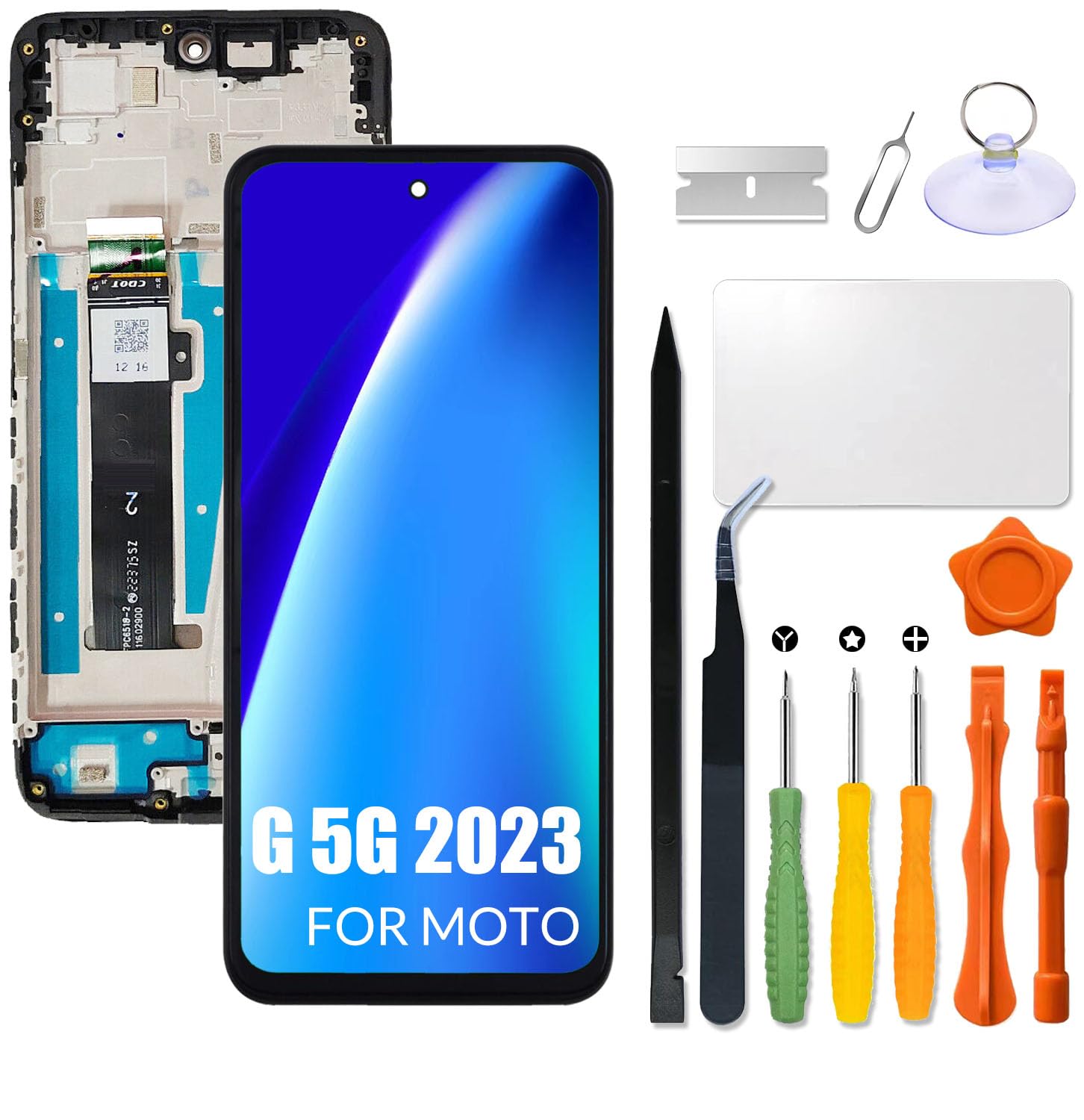 Replacement for Motorola Moto G 5G 2023 LCD Screen with Frame for Moto XT2313 XT2313-6 XT2313-3 XT2313-4 Screen Touch Digitizer Assembly LCD Display