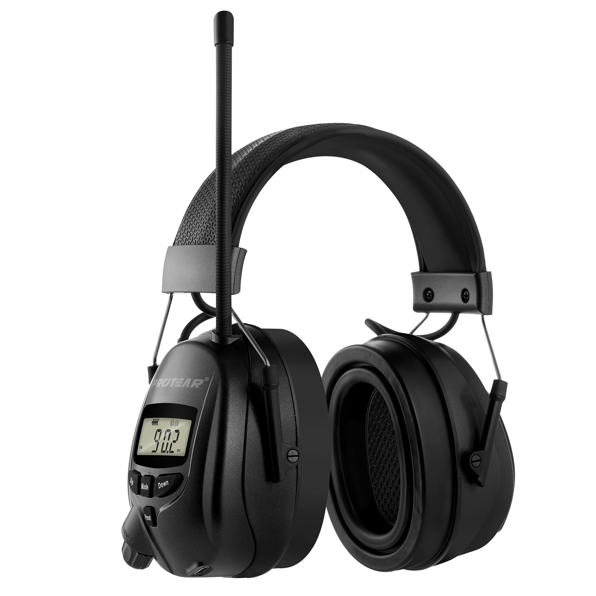 Photo 1 of ** SOLD AS IS, NO REFUND/RETURN** SEE COMMENTS!
AM/FM Radio Bluetooth Headphones 25dB NRR,Noise Reduction Safety Earmuffs,Digital Display Headset,Powered by Lithium Ion,Rechargetable Hearing Protection for Walkman Mowing Lawn Work,Black
