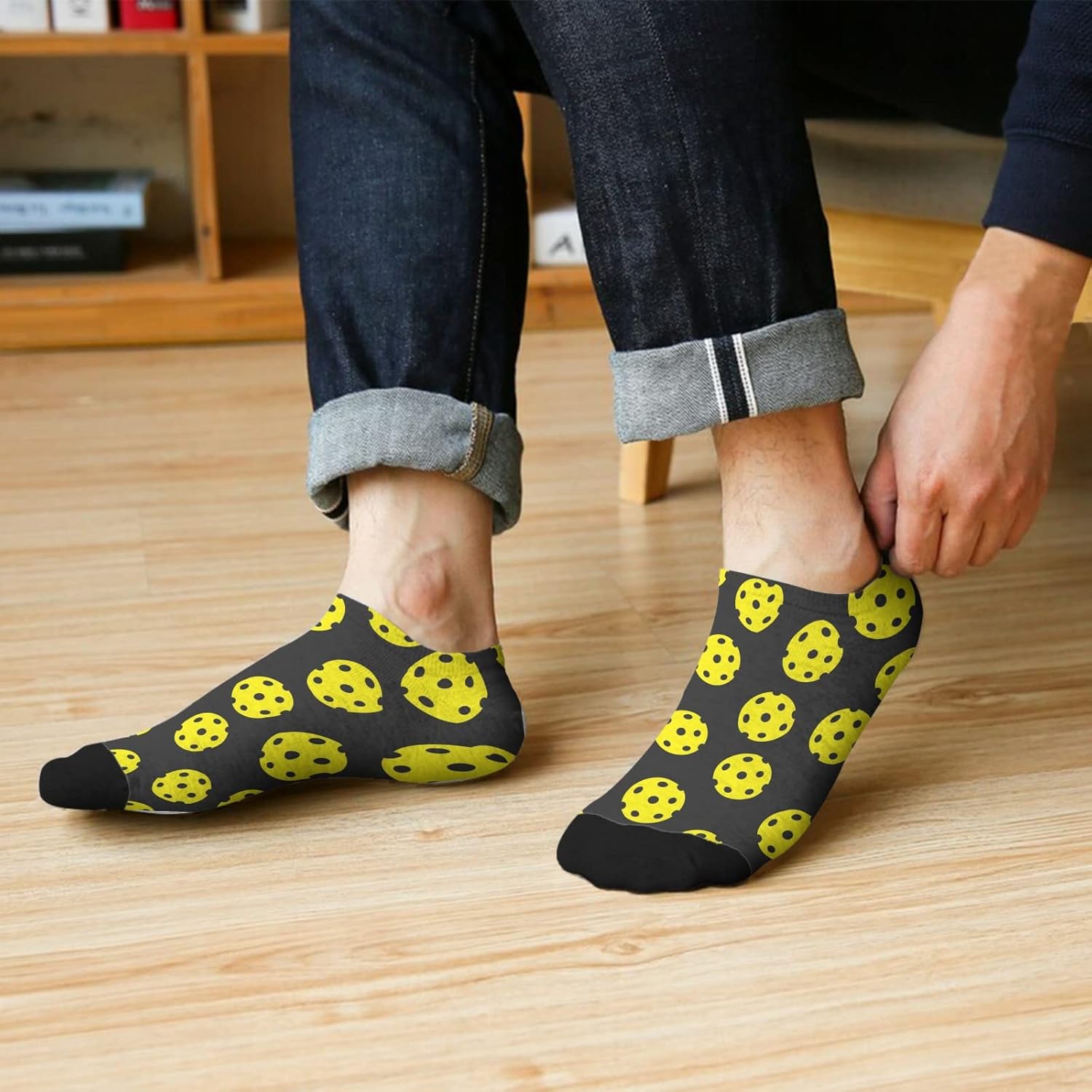 Vista 6 de devor Socks No Show Ankle for Mens Socks No Show Athletic Sock Fashion PICKLEBALL Socks