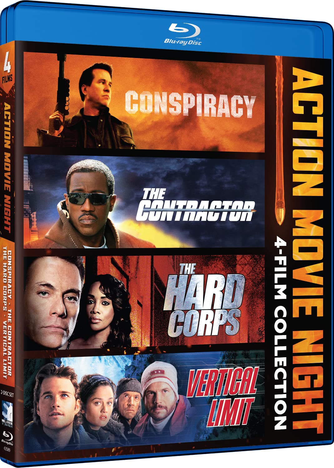 Action Movie Night Blu-ray con 4 películas de acción de Estados Unidos