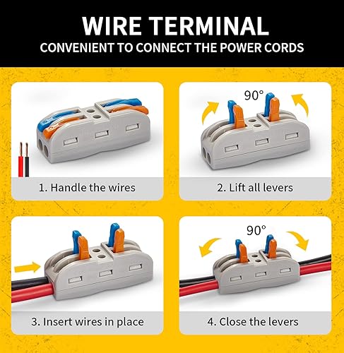 Miniatura 6 de Paquete de 2 adaptadores de rueda de alimentación para serie de baterías Dewalt de 20 V con fusible, interruptor y terminal de cable, 3 fusibles de