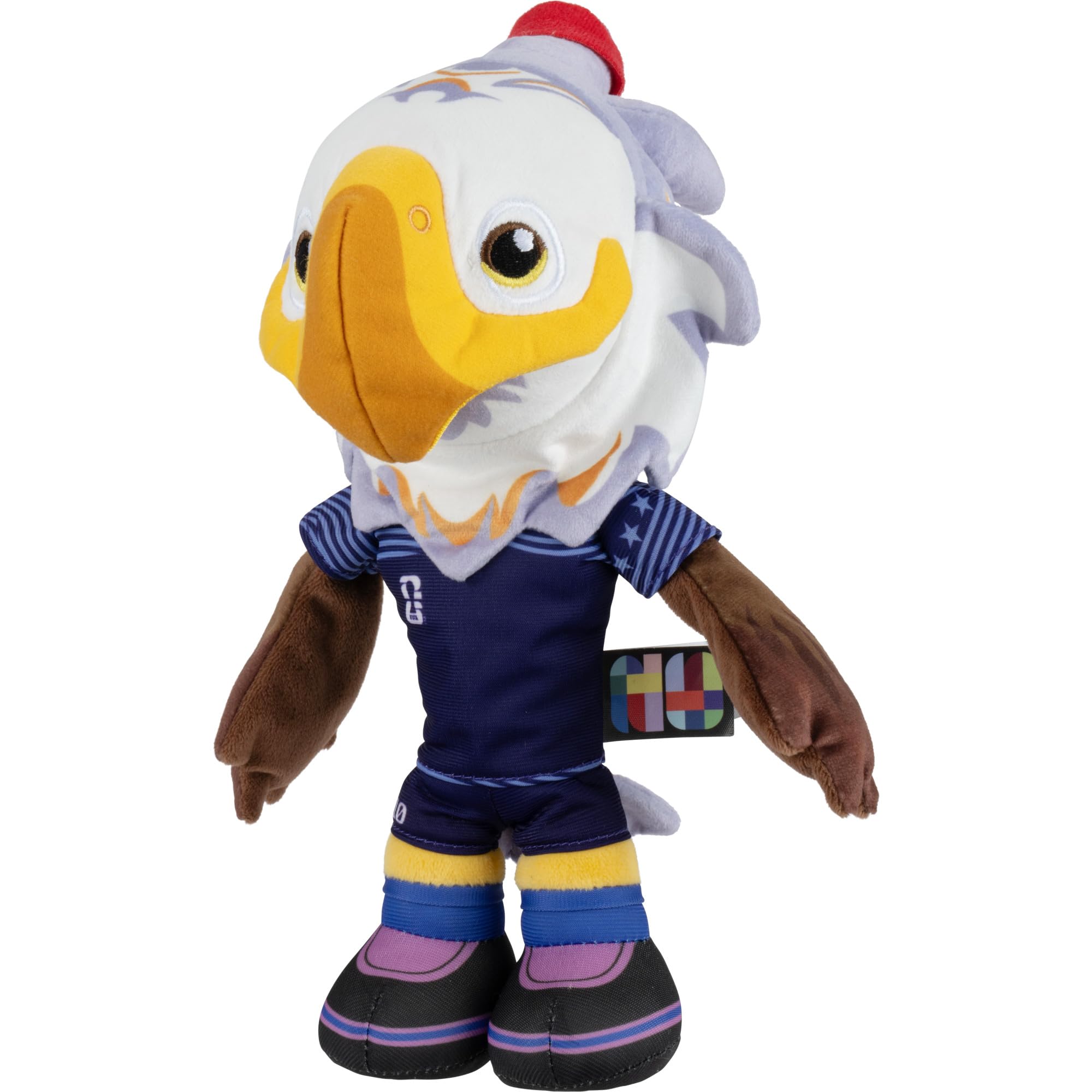 Jazwares FIFA® World Cup 2026 USA 8-Inch Plush - Official Clutch™ Bald Eagle Mascot with Blue Uniform, Soft Collectible Toy for Fans - Ages 3+ - 2