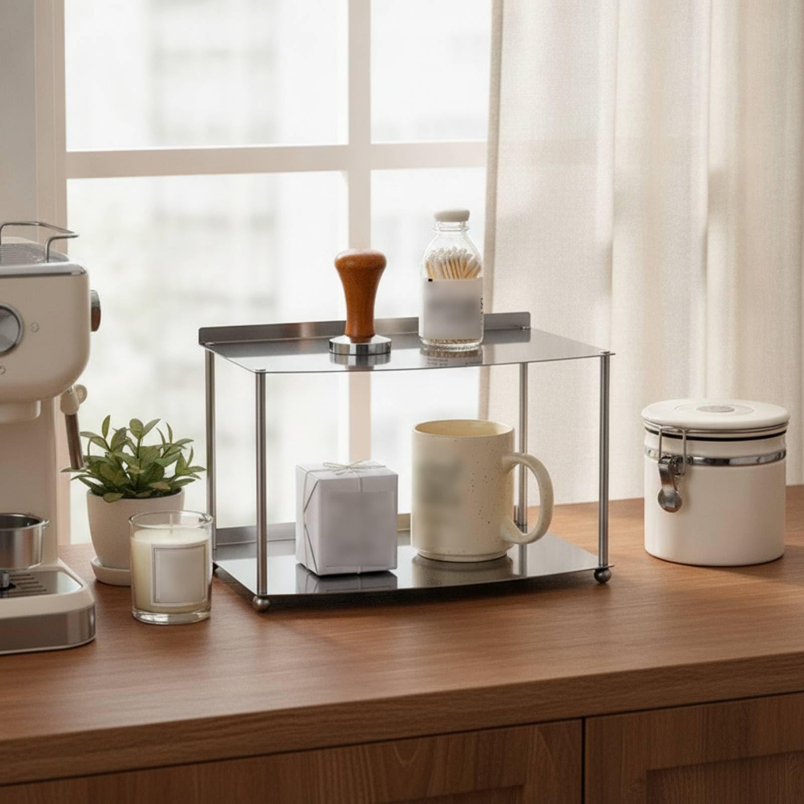 Soporte Doble Acero Inoxidable con, style to 1