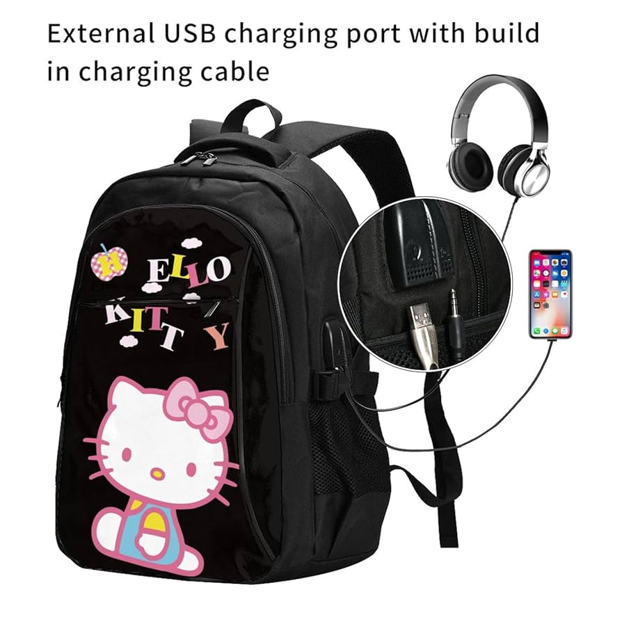 最終価格　コラボ　ハロー　キティ　リュック 収納　ノートパソコン　レディース　夏 最終価格 コラボ ハロー キティ リュック 収納 ノートパソコン