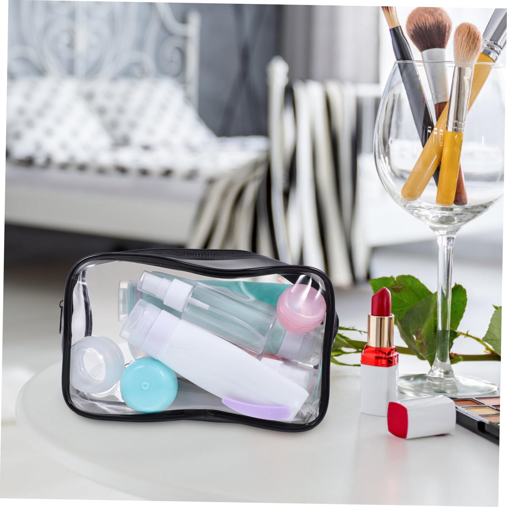 Set Bottiglie da Viaggio in Silicone, Contenitore Cosmetico Portatile | Ricaricabile e Riutilizzabile, Leggero per Trasferta e Spostamenti, Kit 12 Pezzi