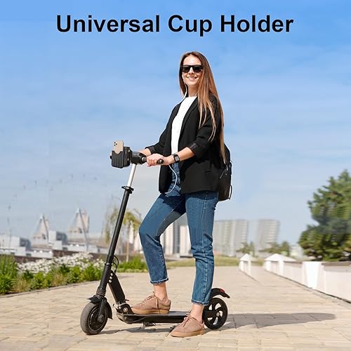 Vista 6 de Portavasos con soporte para teléfono, bicicleta, soporte universal para tazas, soporte para teléfono 2 en 1 para cochecito, bicicleta, silla