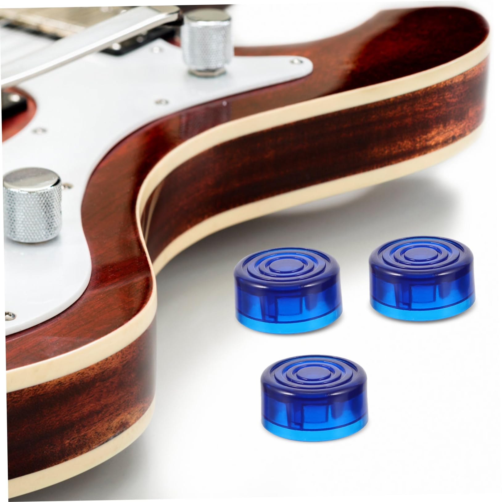 FUNOMOCYA 6pcs Guitar Pedal Caps Effector Footswitch Topper for Electric Guitar Anti-slip Protection Smooth Edges for Beginners