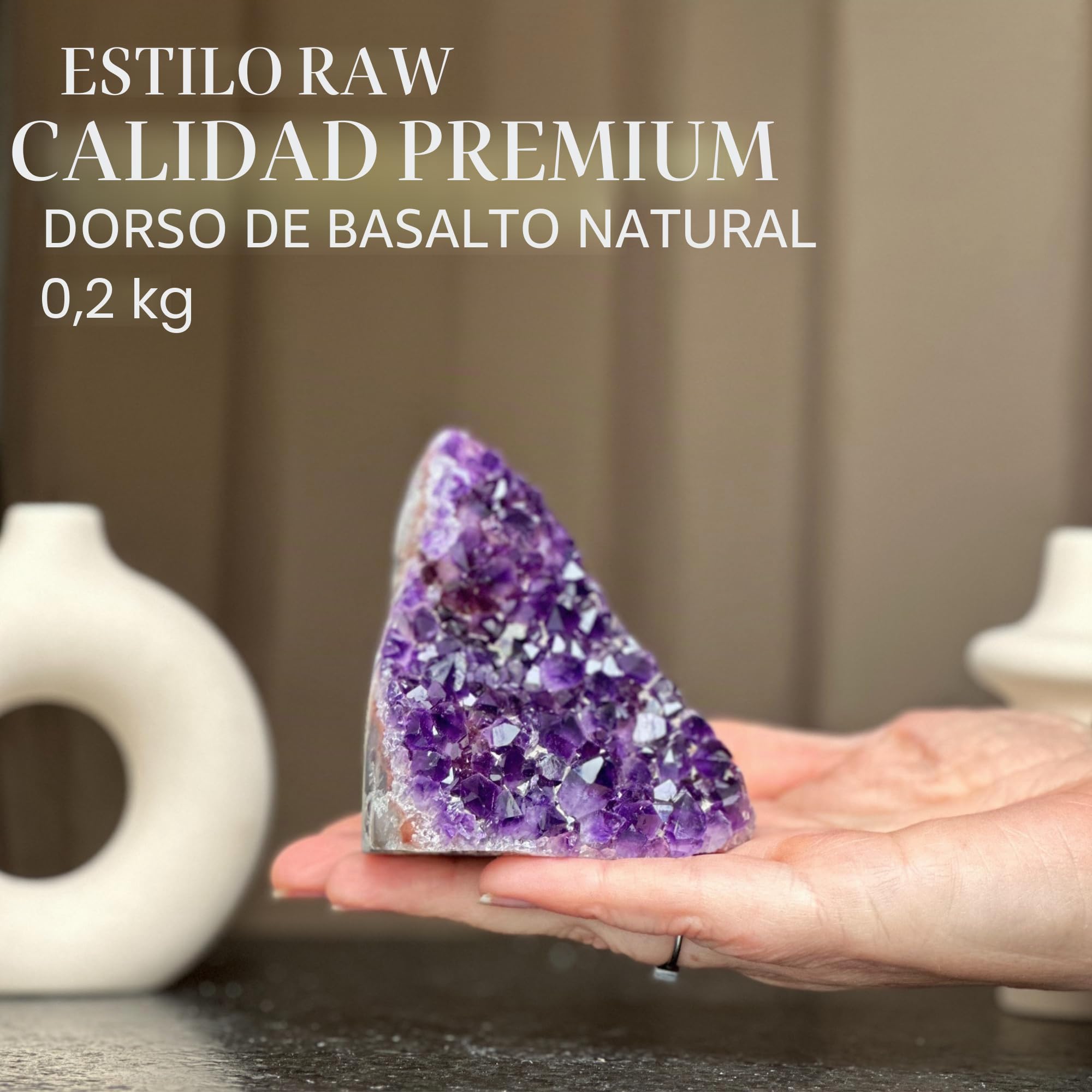 Geoda de Cristal de Cuarzo de Amatista, Piedra Curativa Espiritual, 250g Decoración Hogar