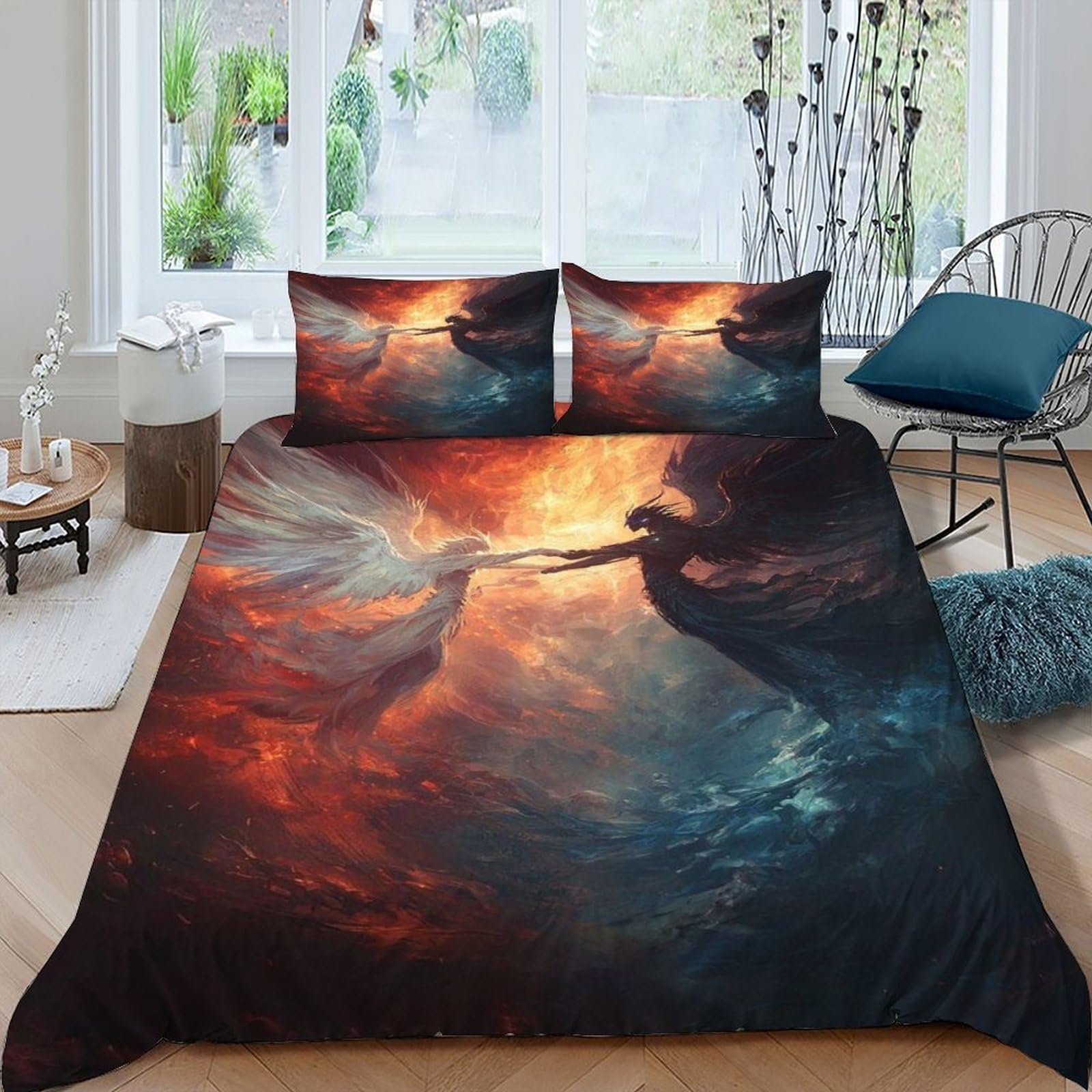 Housse de couette gothique confort durable pour lit King 220x240 cm