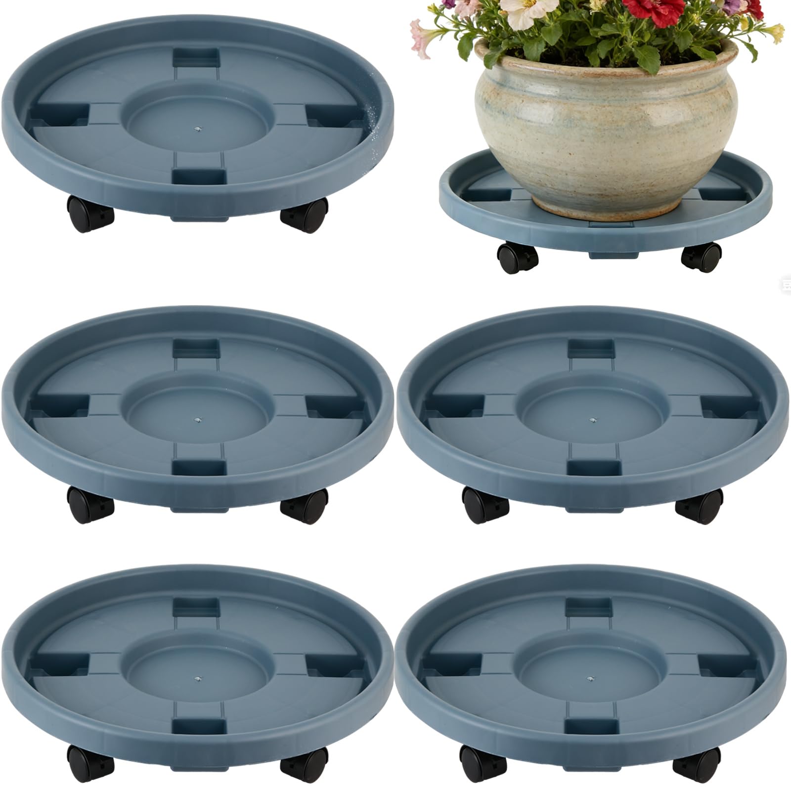 Large Rolling Plant Caddy - Easy Plant Moving -16