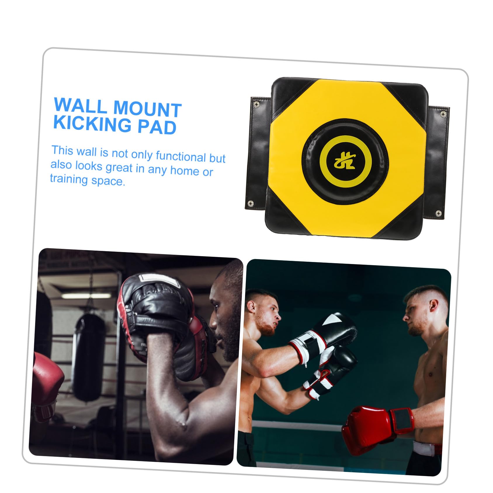 Hemobllo Boxe Murale de Boxe Fixe Mur pour Entraînement de Kicks de Frappe Murale Équipement Entraînement
