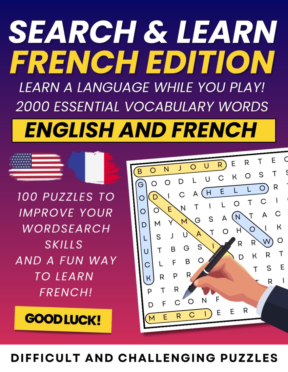 Search and Learn: French Edition: 2,000 Essential Vocabulary Words
