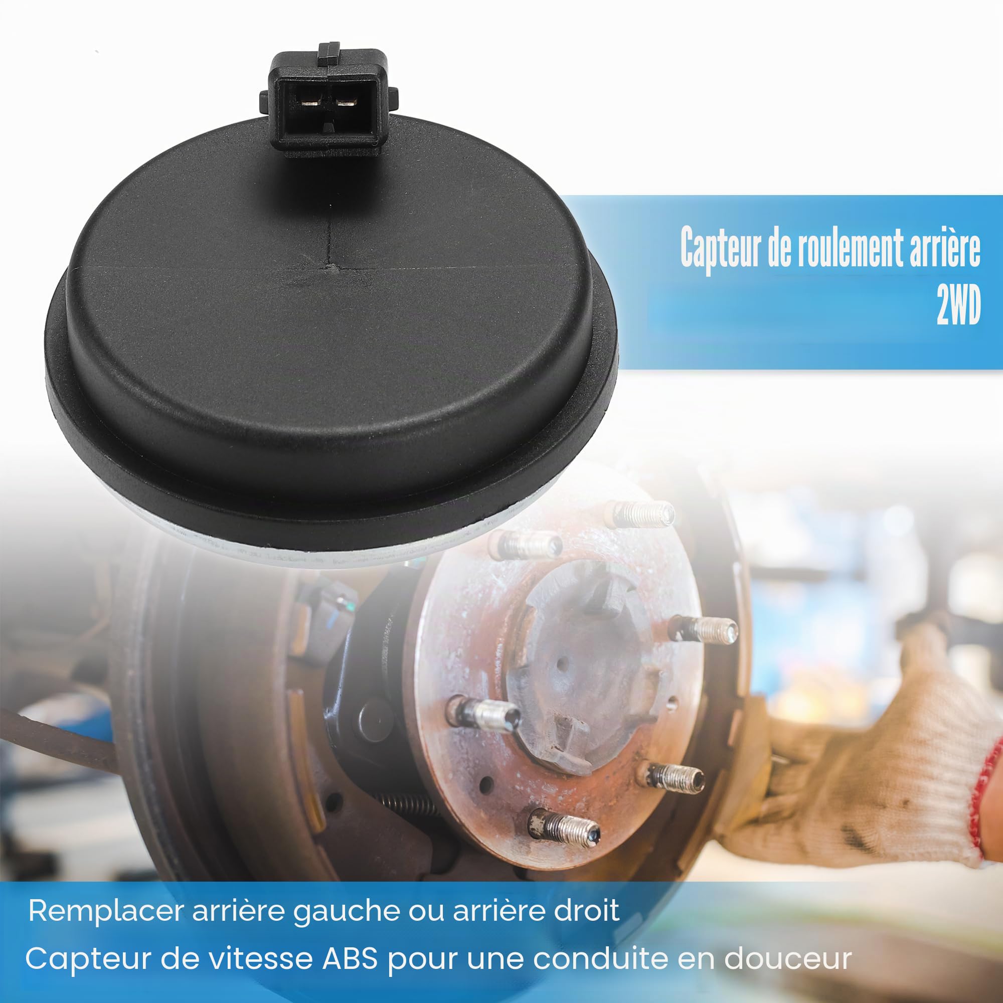 X AUTOHAUX Capteur de vitesse ABS à roulement de moyeu arrière pour Kia Sportage NO.58980-C1100
