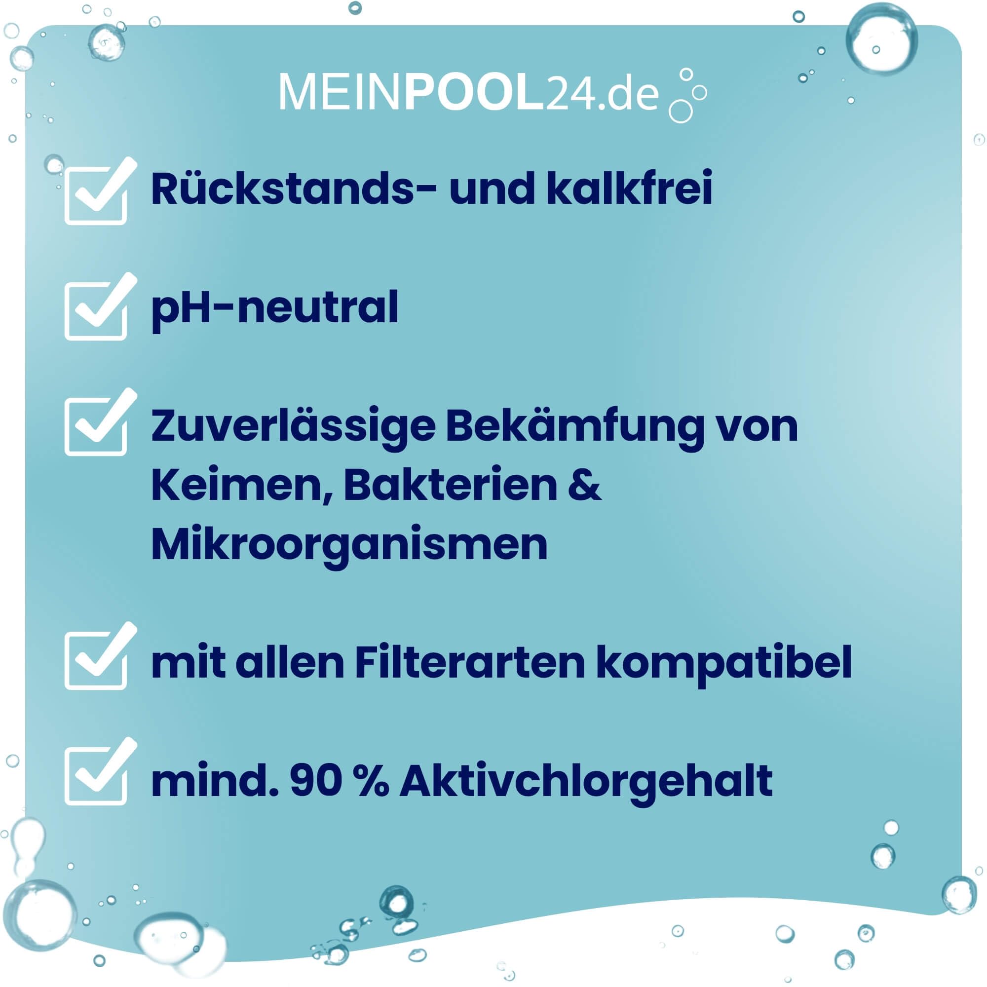 5 kg MEINPOOL24.DE Chlortabs 200 g langsamlöslich organisch