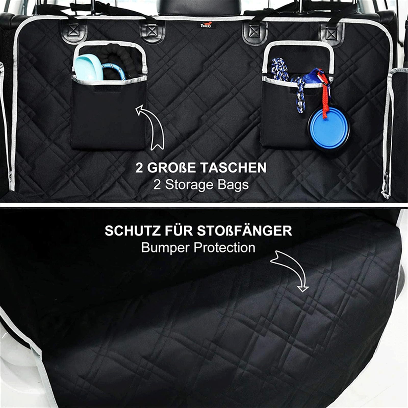Protector Maletero Perros para Citroen C3 Hatchback 2016-2020, Funda Maletero Coche Perros con ProteccióN Lateral, Alfombrilla Protectora para Maletero, Accesorios Auto