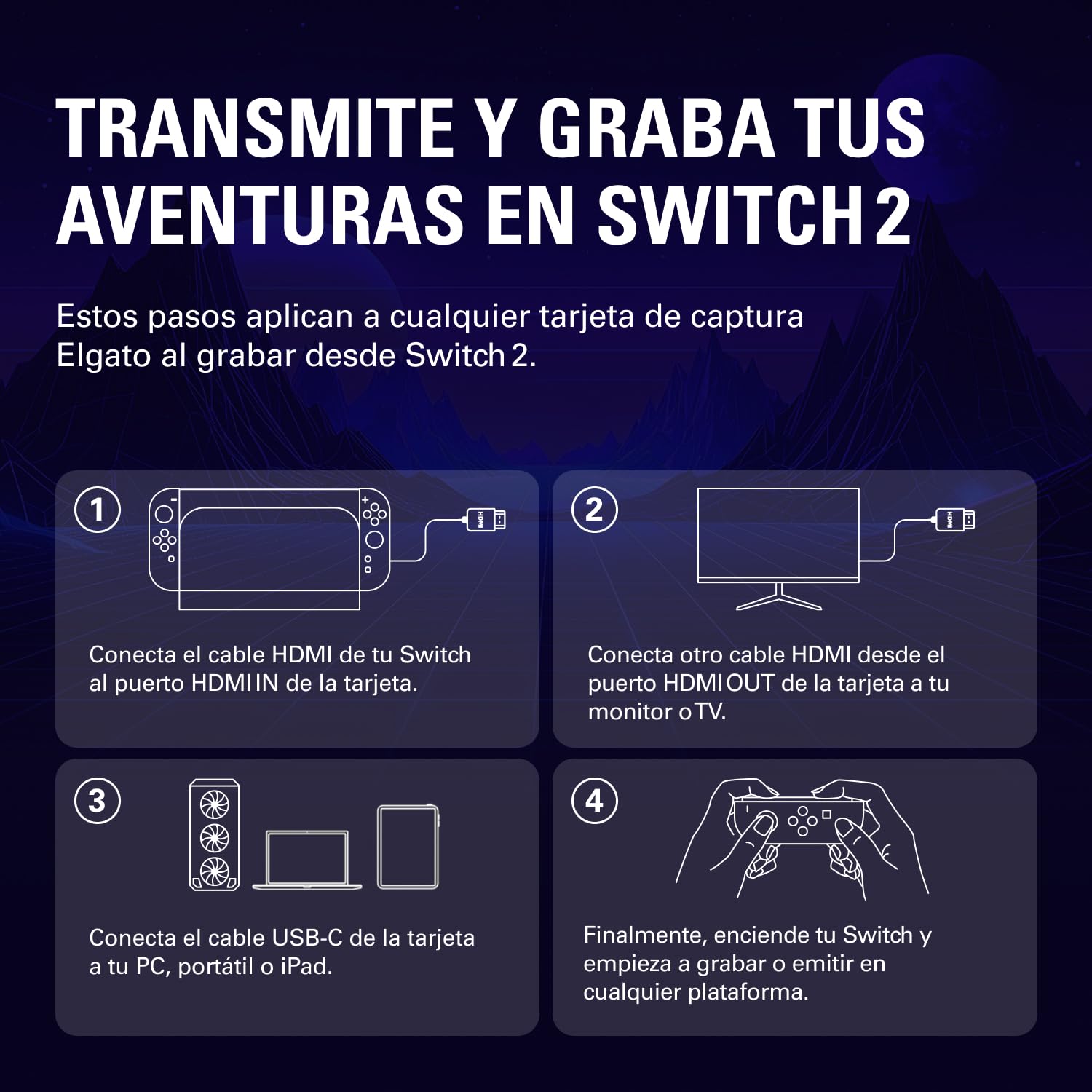 Elgato 4K S, tarjeta de captura externa | Captura 4K60, paso de 1440p120 o 1080p240, soporte HDR10, latencia cercana a cero, USB-C, entrada de audio analógica
