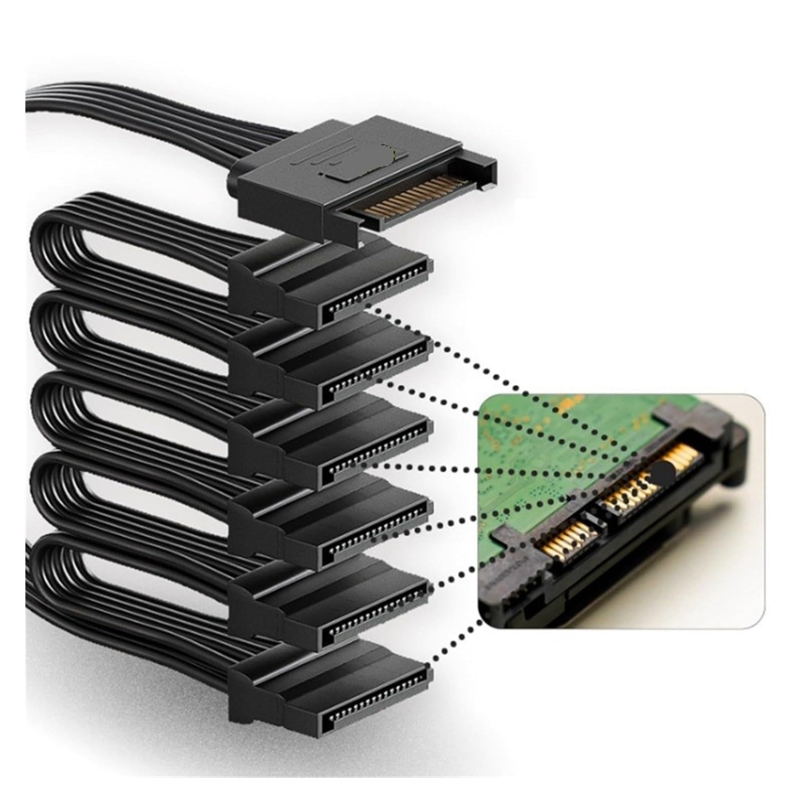 Cavo Di Alimentazione A 6 Vie, Compatibile Con Unità Ottiche SSD A 15 Pin