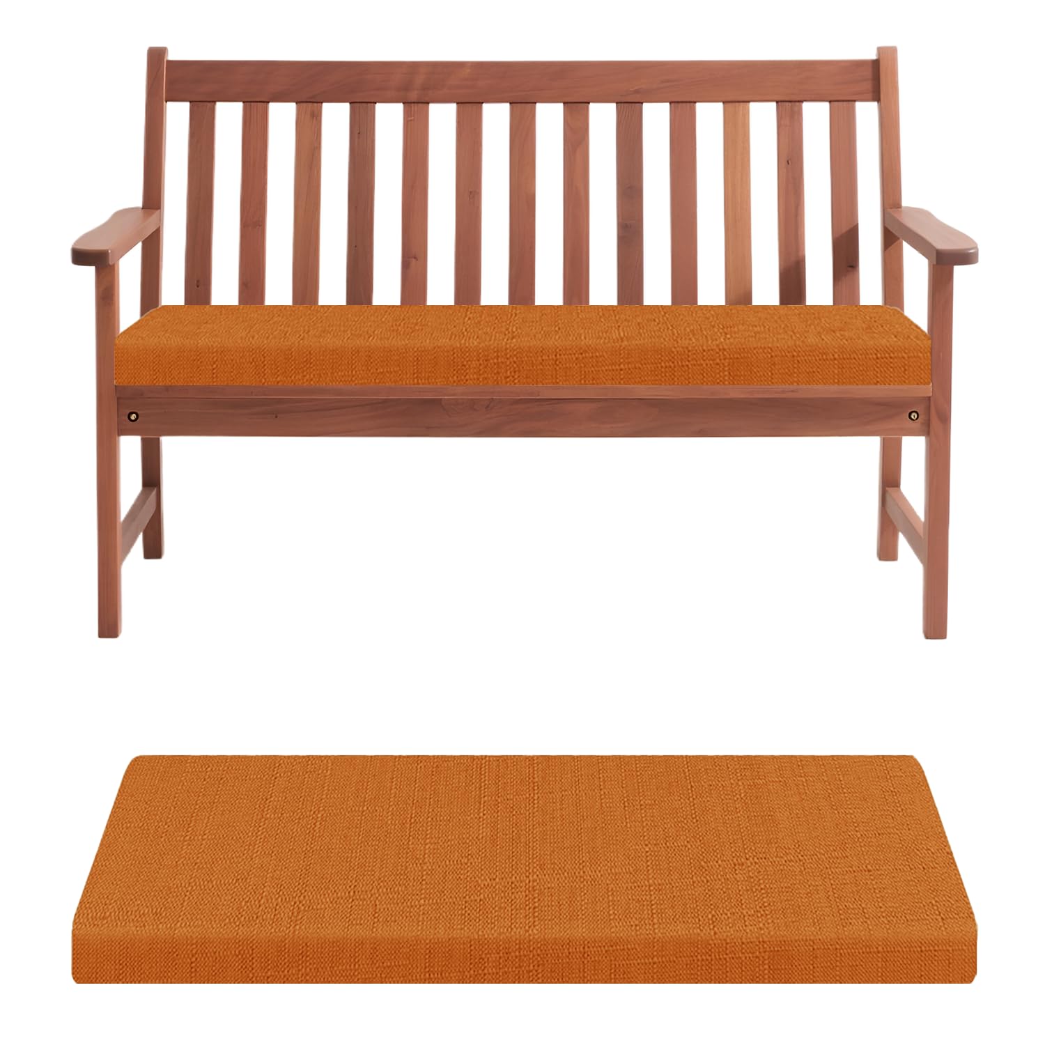 Coussin de banc de 150 cm en fourrure haut de gamme pour assise extérieure et design