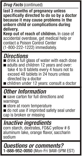 Miniatura 6 de HealthA2Z Aspirin 81mg  Tabletas masticables de baja resistencia  Alivio del dolor y reductor de fiebre  Sabor naranja  Reduce dolores menores,