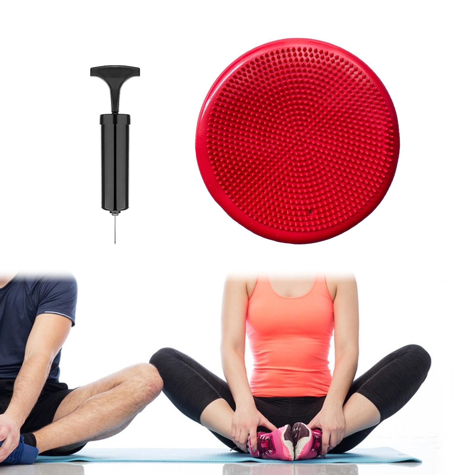Homyl Wackelplatte Trainingsmatte Gleichgewichtskissen PVC Explosionsfest mit Strukturierter Anti Rutsch Oberfläche Aufblasbares Design für