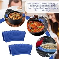 Vista 7 de Soporte de silicona para mango de sartén caliente, fundas para mango de sartén caliente, funda para ollas, sartenes de hierro fundido