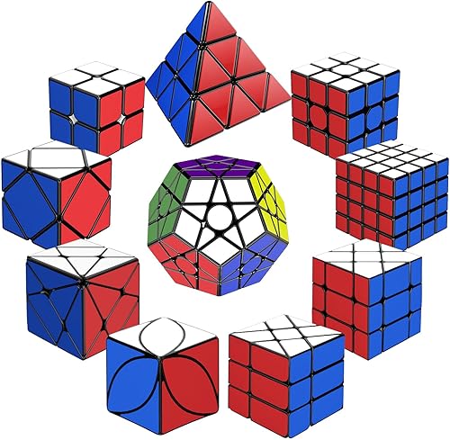 Miniatura 8 de STEAM Life Speed Cube - Juego de 5 cubos mágicos, incluye cubos de velocidad de 3 x 3, cubo de velocidad de 2 x 2, cubo piramidal, cubo de 5