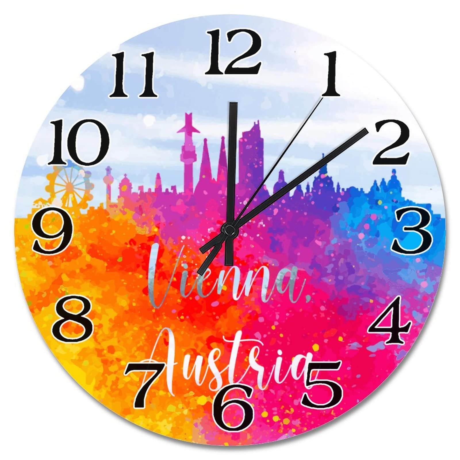 Horloge murale en bois sans tic-tac pour retrouver le sommeil