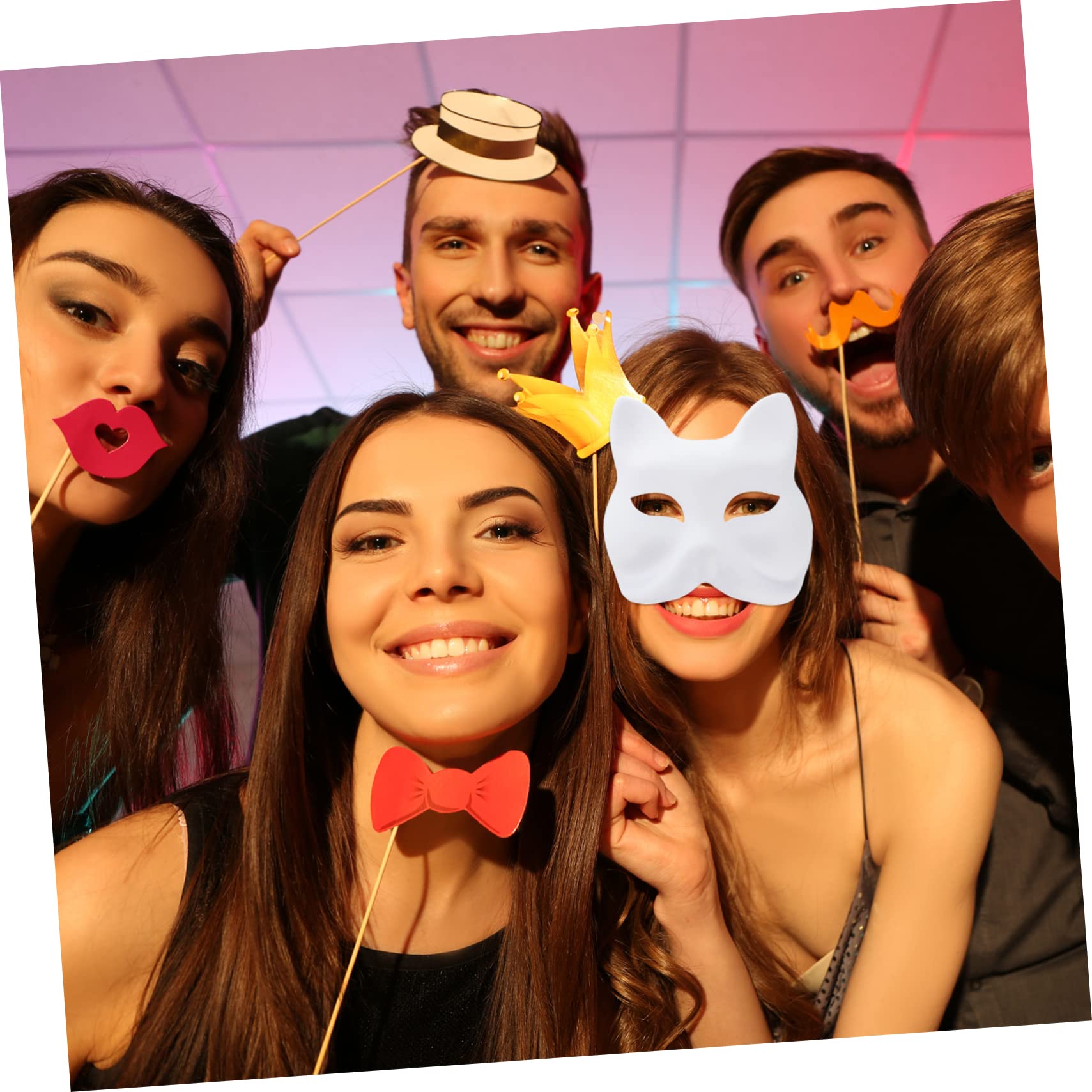 GALPADA Maschera Vuota Maschera Verniciabile Vestito Vestiti Di Halloween Costume Vuoto Fai Da Te Pieno Maschera Cosplay Maschere Cosplay Maschera Per Gli Occhi Bianca Carta