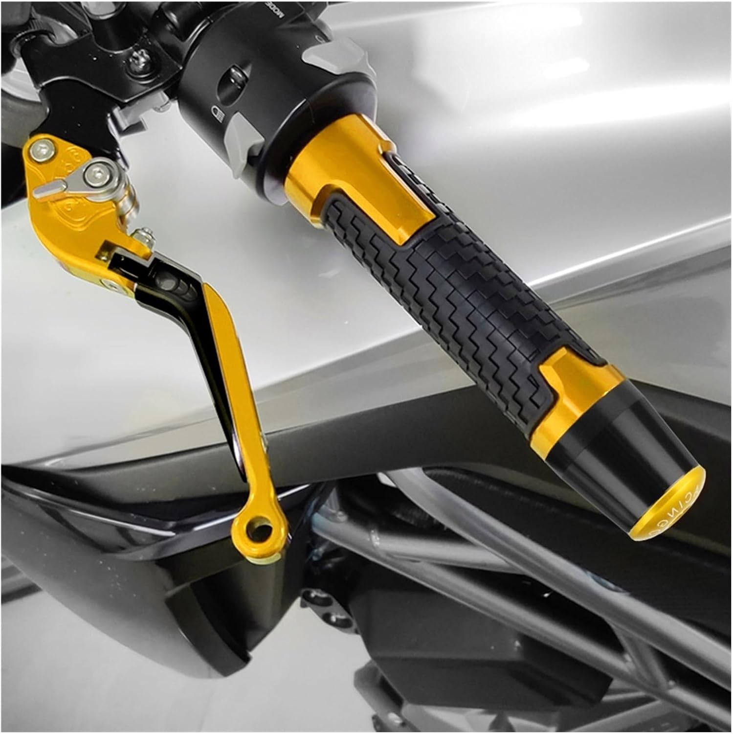 ハンドルバーエンドグリッププラグ オートバイハンドルバーグリップキャップウェイトパーツ防振シルダープラグエンド に適合する ヤマハ