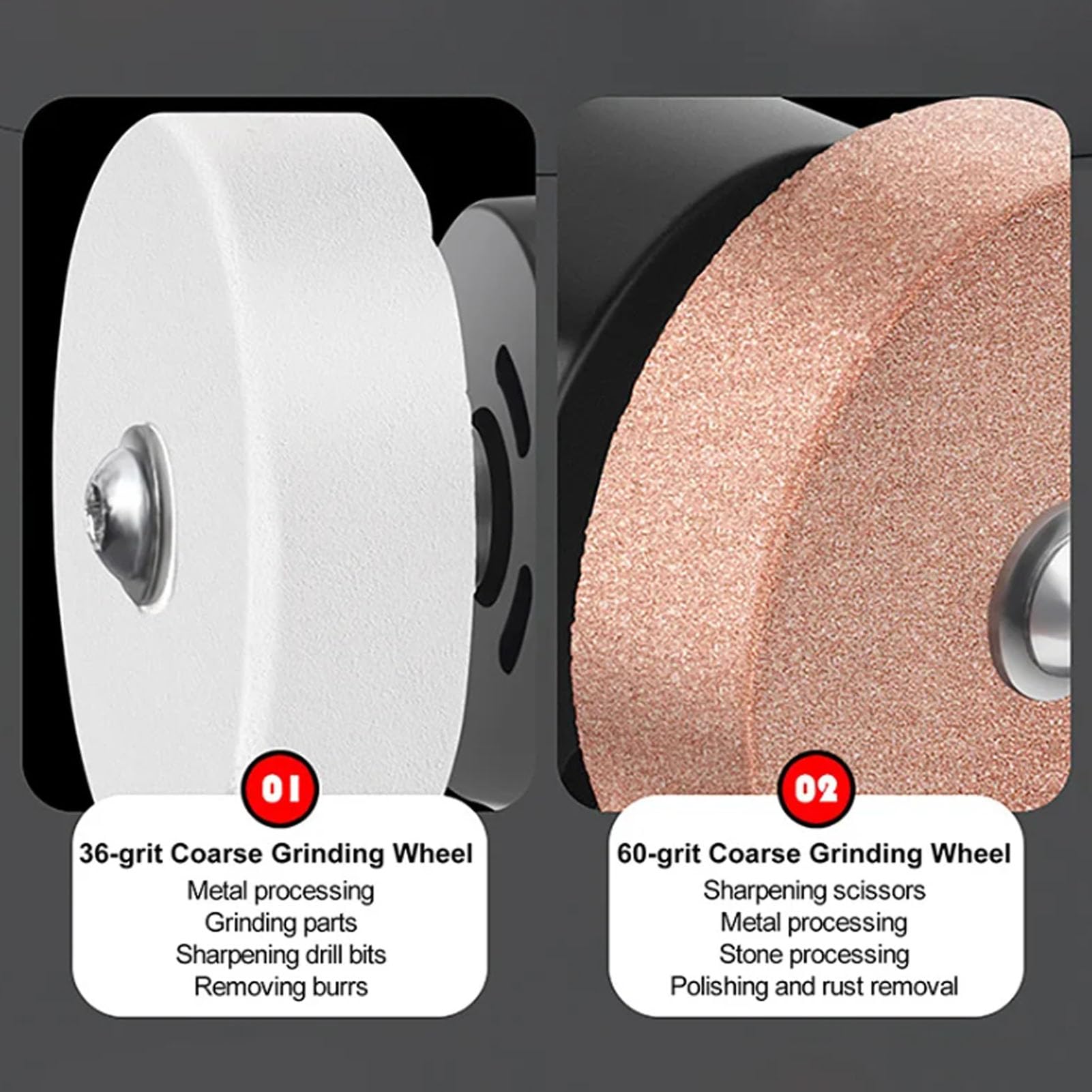 Asixxsix Mini Smerigliatrice da Banco, Rettificatrice Elettrica Multiuso, Piccolo Affilacoltelli da Banco Kit Fai da Te per Metallo, Legno, Fabbricazione di Coltelli, Senza Batteria