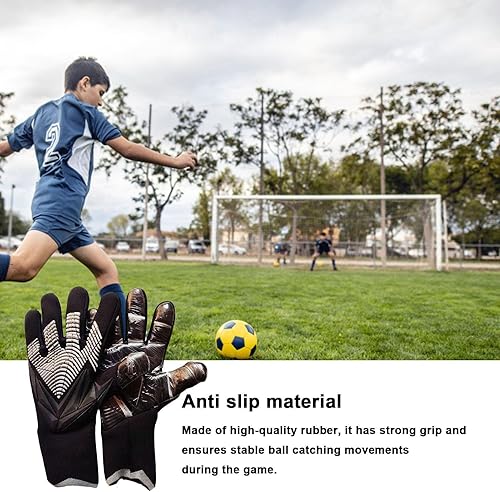 Miniatura 3 de Guantes de portero para niños, guantes de portero de fútbol para niños y jóvenes, con material de látex antideslizante y resistente al desgaste para