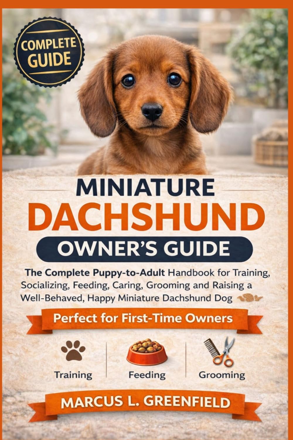 MINIATURE DACHSHUND OWNER’S GUIDE: The Complete Puppy-to-Adult Handbook for Training, Socializing, Feeding, Caring, Grooming and Raising a Well-Behaved, Happy Miniature Dachshund Dog