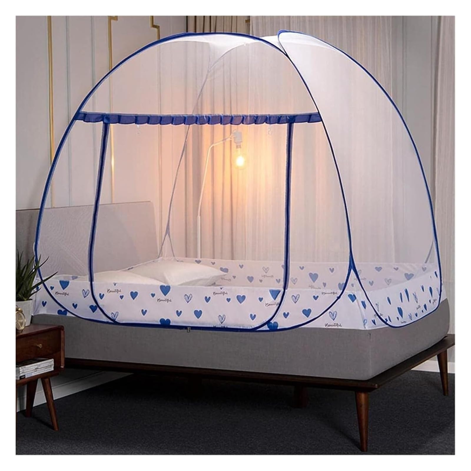 Mosquitera Plegable de Viaje, Mosquitera emergente for Cama, 1,0-1,8x2,0 m(D,W 78.7" x L 59.1" (1 Panels))