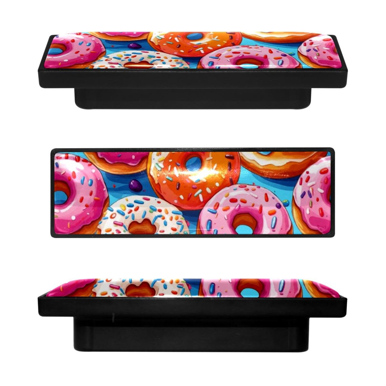 Boutons de placard de cuisine rectangulaires donuts lot de 4 pour commode