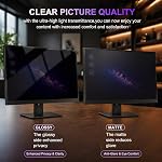 [1-Pack] 27 Inch Privacy Screen for Monitor Computer Screen Privacy Filter for 16:9 Widescreen Monitor Desktop PC Anti-Glare Protector and Blue Light UV-Blocking