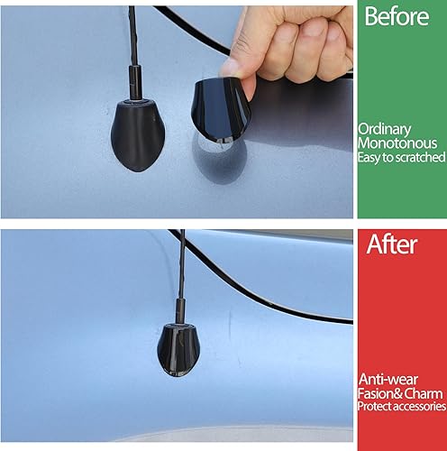 Miniatura 2 de Cubierta de antena compatible con Nissan Titan 2016-2023 (negro brillante)