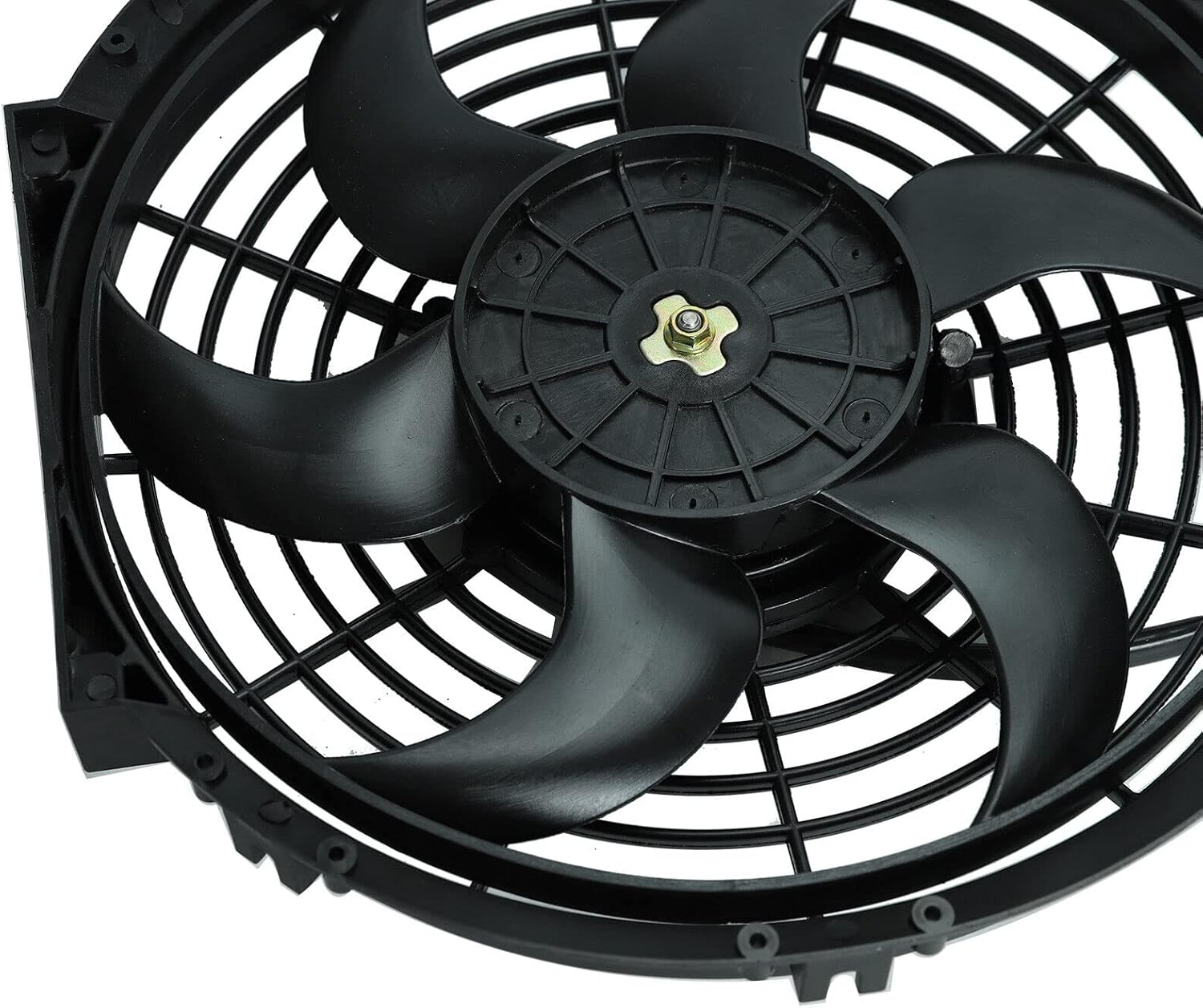Universal 10 inch Black Slim Fan Push Pull Electric Radiator Cooling 12V 80W Mount Kit