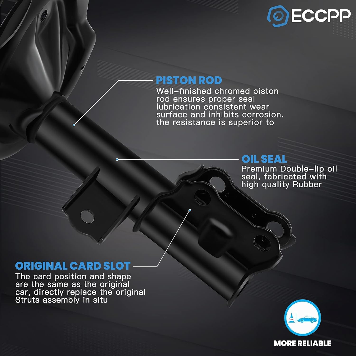 ECCPP Struts Complete Struts Spring for 2007-2010 for Hyundai Elantra Struts Shocks for 172305 172306 Front Struts