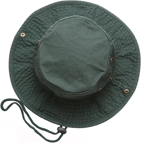 Miniatura 3 de Sombrero de cubeta para verano, para exteriores, para pescar, de safari, de caza, con correa ajustable