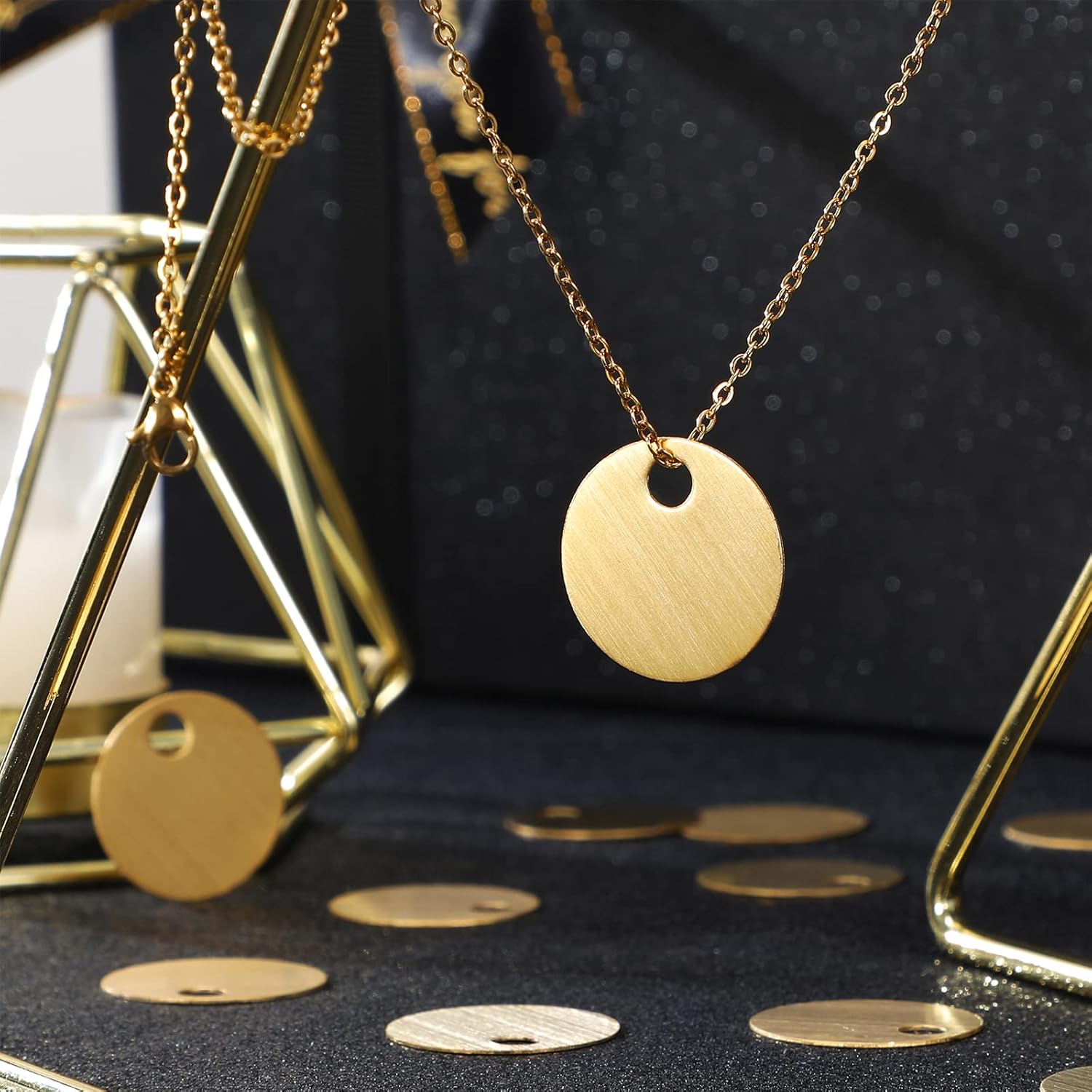 Zhengmy 200 Pieces Brass Tags for Stamping 1 Inch Round Gold Blank Brass Tags with Hole for Engraving, Pets, Plants, Doors, Pipe Valves, Keys - Image 6