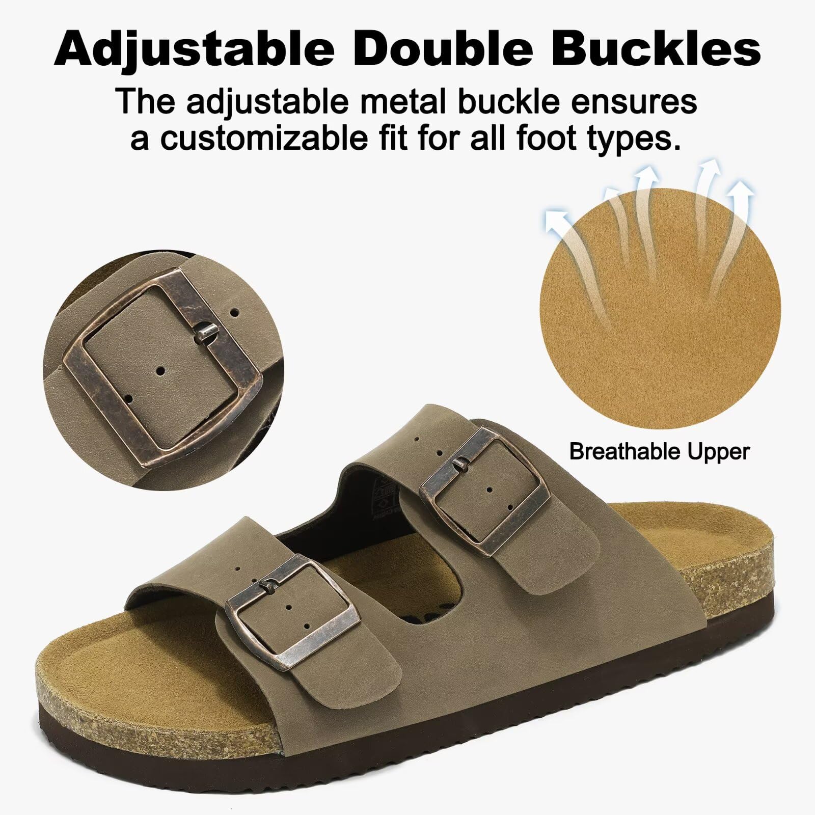 Mules et Sabots Homme Chaussons Pantoufles avec Fermé Confortable d'Intérieur Extérieur 41-46 EU - 3